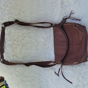 THE SAK CROSSBODY BAG / PURSE BROWN , 5 POCKETS
